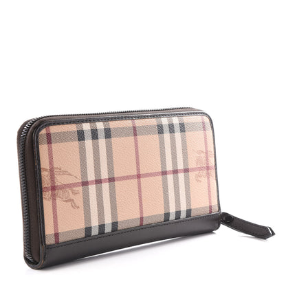 Burberry Haymarket Check Large Ziggy Zip Around Wallet Chocolate 2 of 10