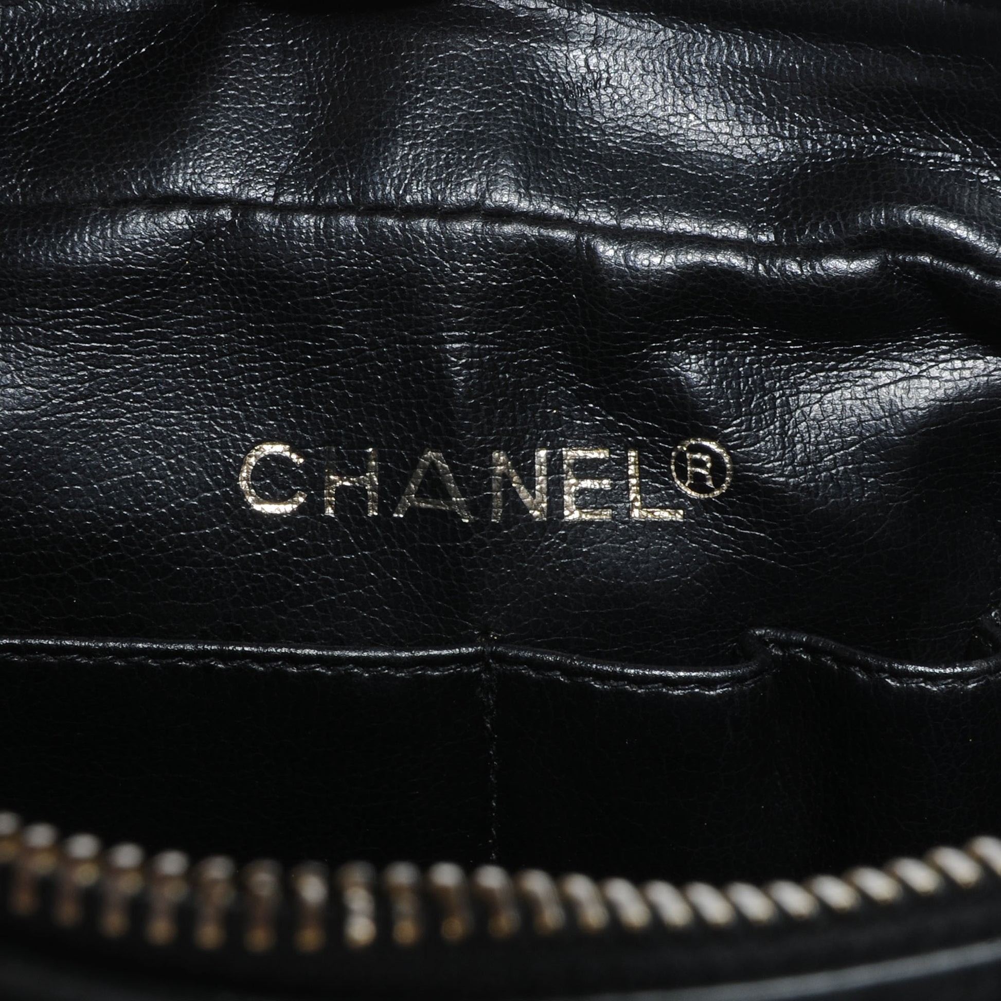 Chanel Lambskin Coated Canvas Vertical Quilted Camera Bag Black 7 of 7