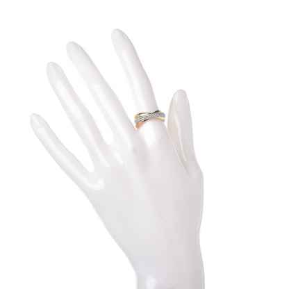 Cartier 18K White Yellow Pink Gold Diamond Small Trinity Paved Ring 53 6.25 3 of 12