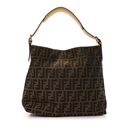 Fendi Zucca Vitello Artic Small Hobo Ocra Moro Black 1 of 10
