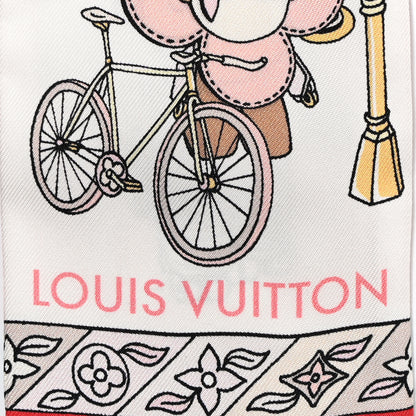 Louis Vuitton Silk Monogram Vivienne Hide and Seek Square Bandeau Rose 2 of 7