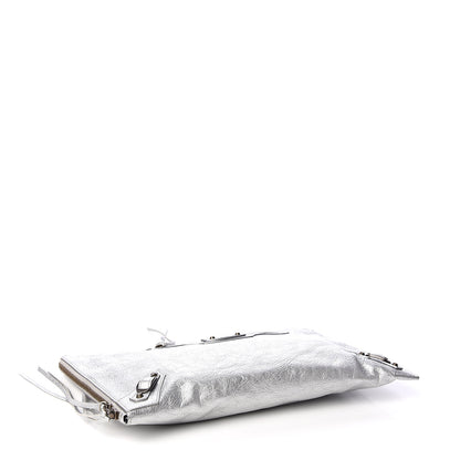 Balenciaga Agneau Classic Hardware Small Pouch Gris Aluminum 3 of 11