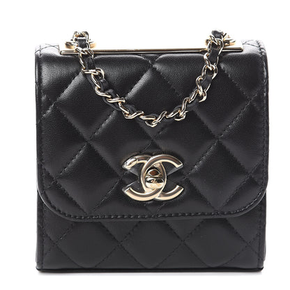 Chanel Lambskin Quilted Mini Trendy CC Chain Wallet Black 1 of 9