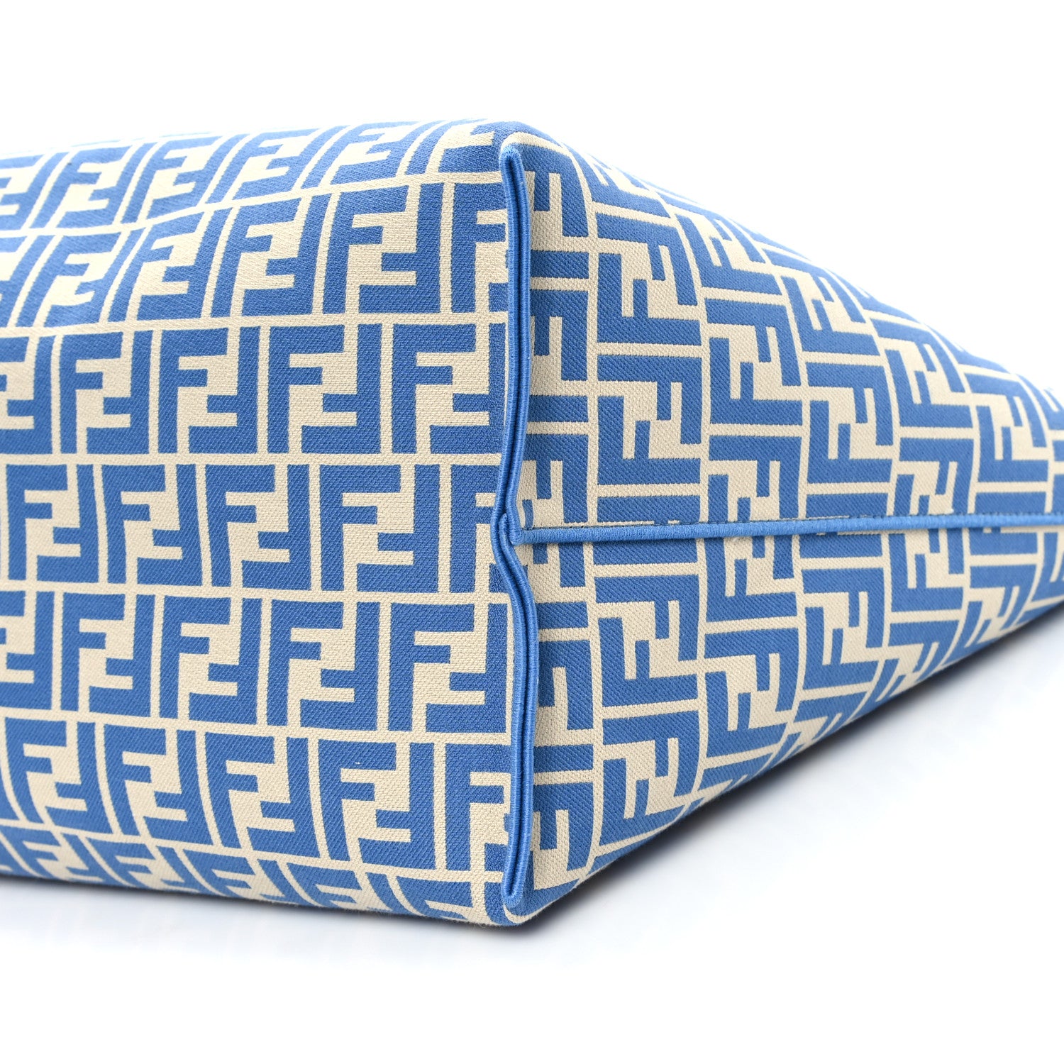 Fendi Pequin Vitello Reversible Large Shopping Tote Blue 15 of 17