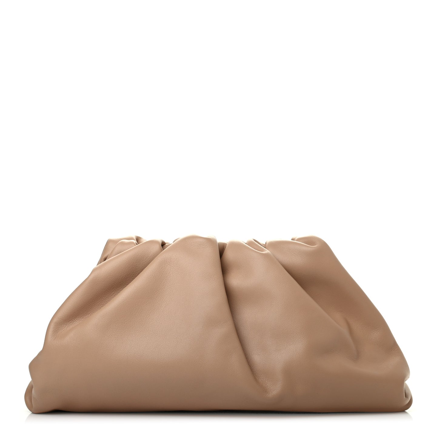 Smooth Butter Calf The Pouch Oversized Clutch Nude