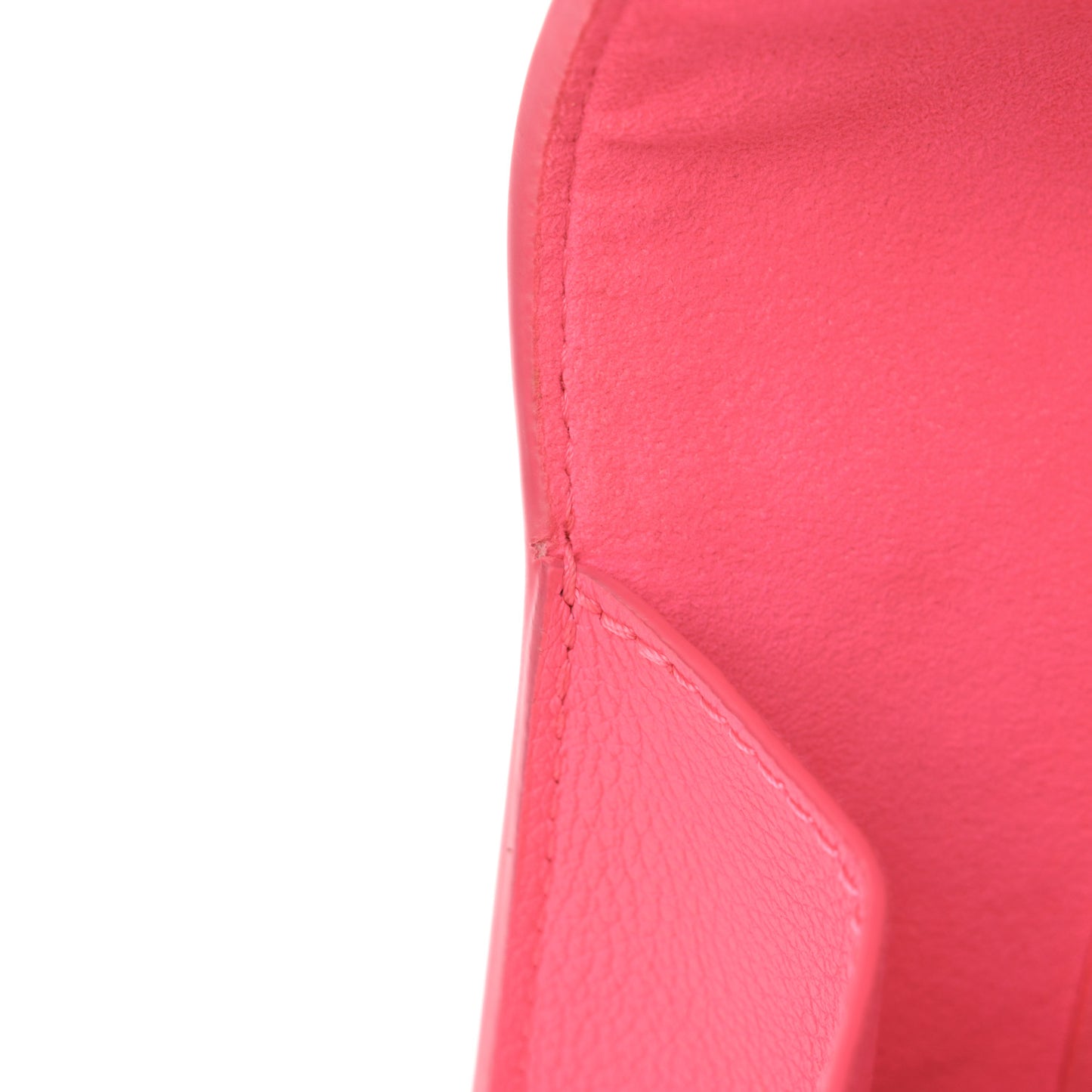 Grained Calfskin Tufted Monogram Mini Dauphine Fluo Pink