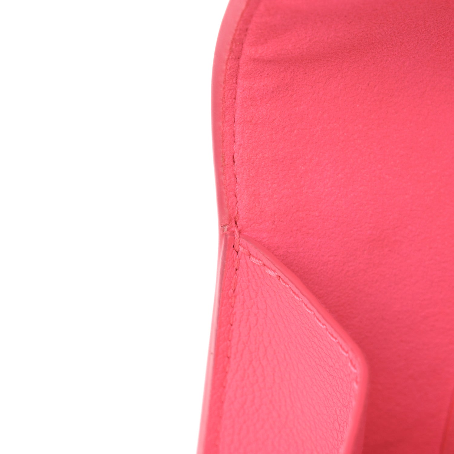 Louis Vuitton Grained Calfskin Tufted Monogram Mini Dauphine Fluo Pink 7 of 10