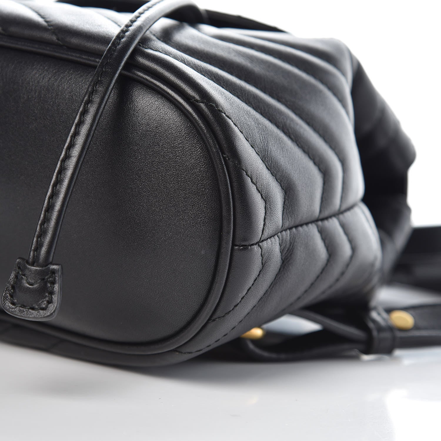 Gucci Calfskin Matelasse GG Marmont Flap Backpack Black 11 of 12