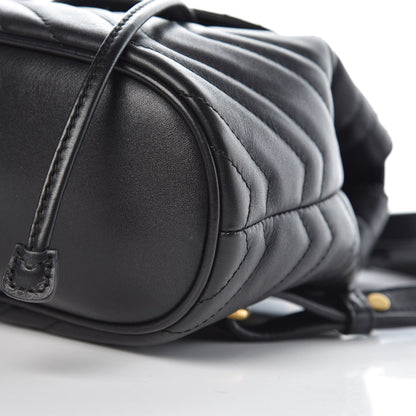 Gucci Calfskin Matelasse GG Marmont Flap Backpack Black 11 of 12