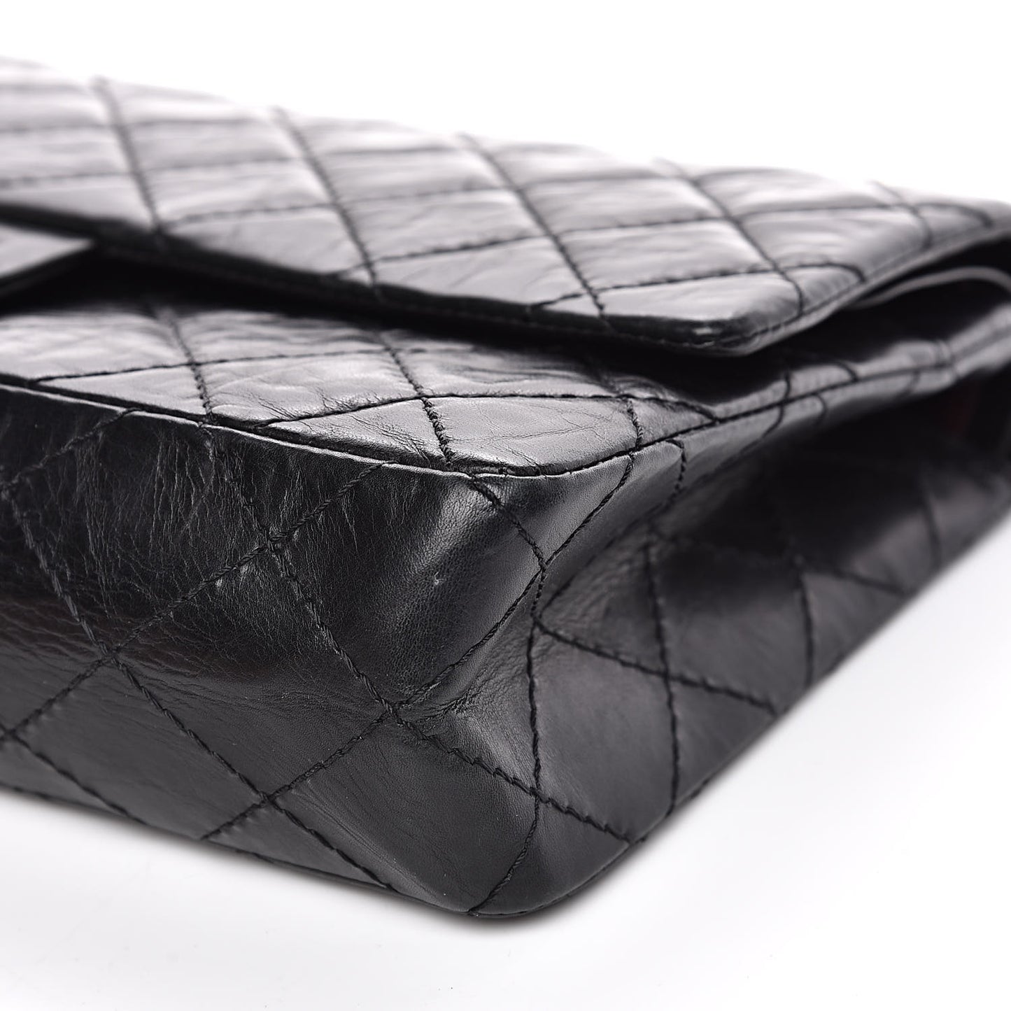 Aged Calfskin 50th Anniversary 2.55 Reissue 225 Flap Black