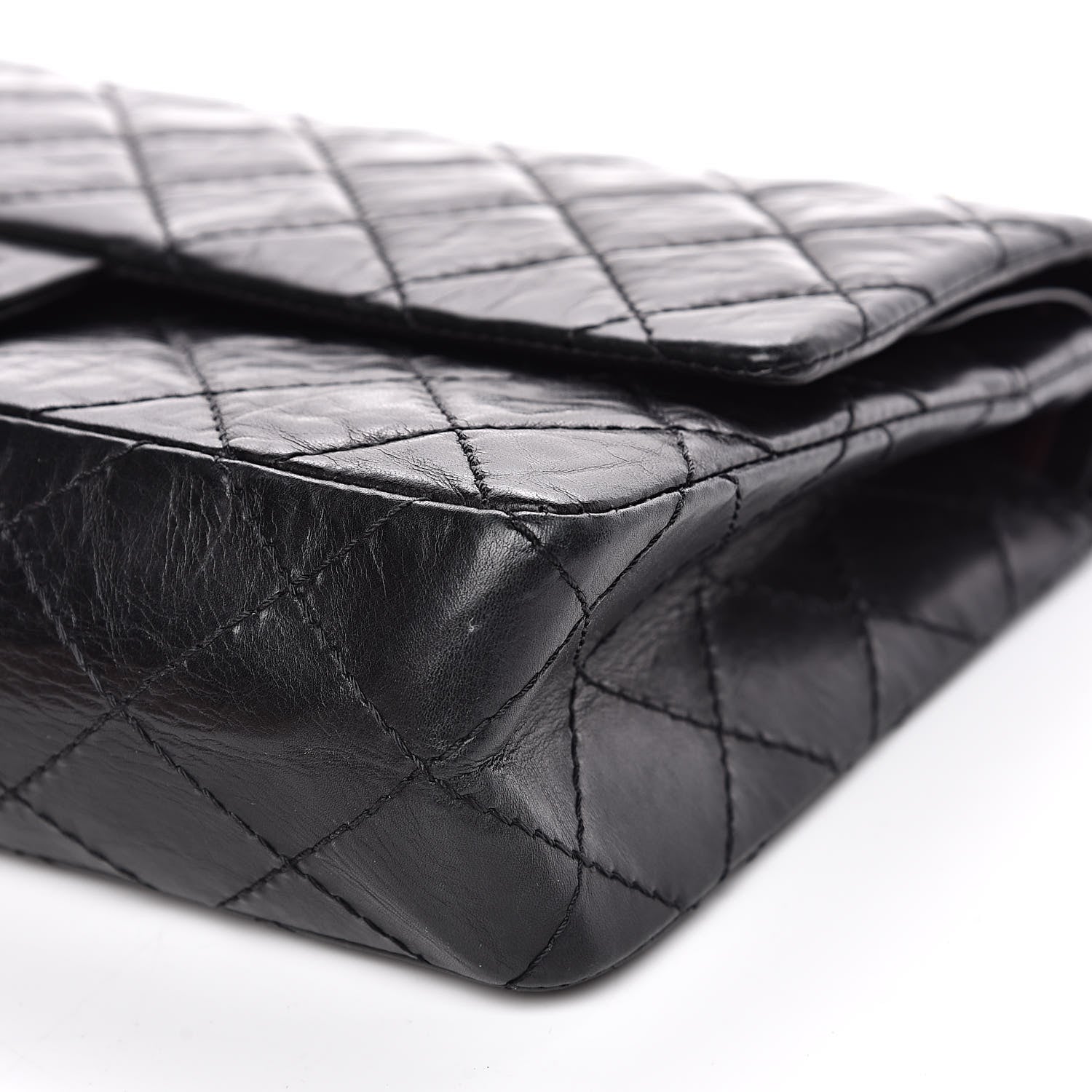 Chanel Aged Calfskin 50th Anniversary 2.55 Reissue 225 Flap Black 10 of 14
