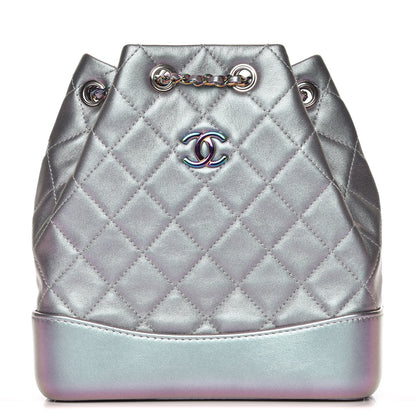 Chanel Iridescent Lambskin Calfskin Quilted Gabrielle Backpack Light Purple 1 of 8