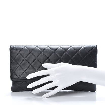 Chanel Lambskin Quilted CC Beauty Clutch Black 2 of 10