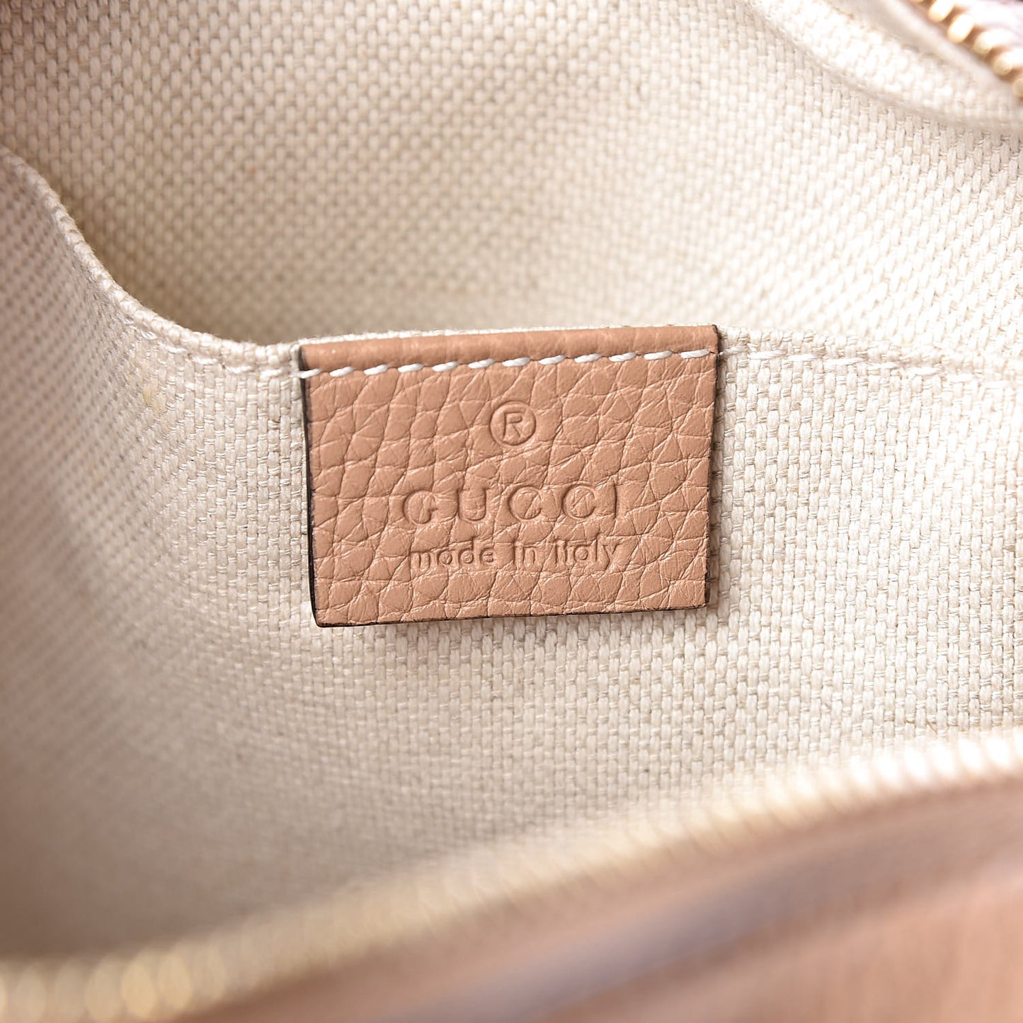 Pebbled Calfskin Small Soho Disco Bag Camelia