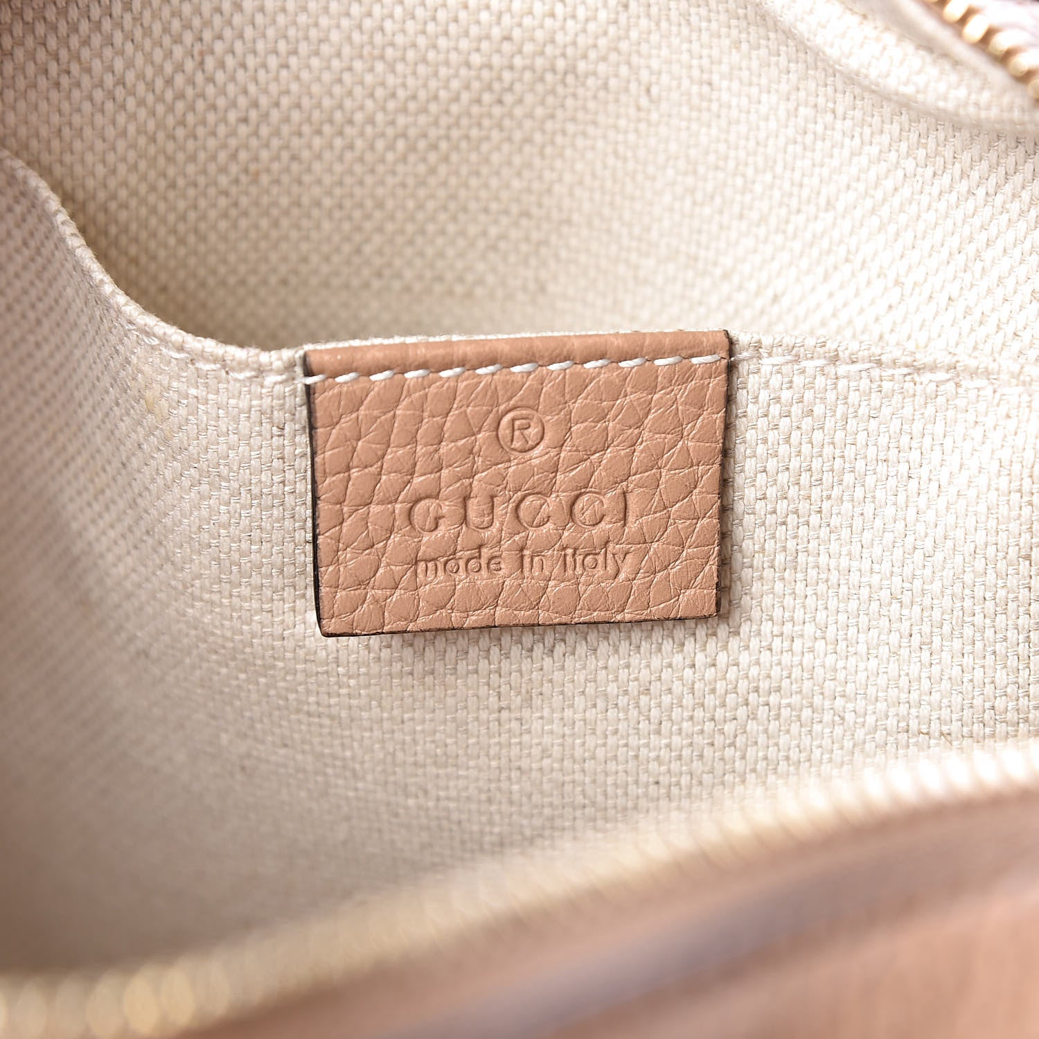 Gucci Pebbled Calfskin Small Soho Disco Bag Camelia 6 of 11