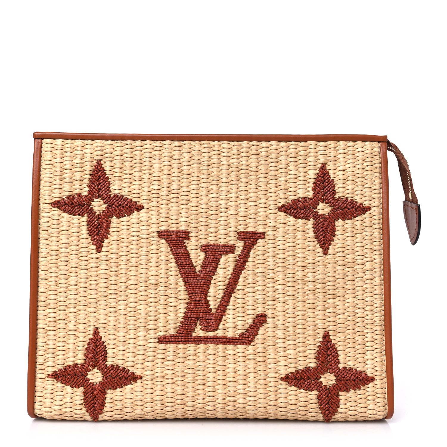 Louis Vuitton Raffia Monogram Giant Toiletry Pouch 26 Tan 1 of 9