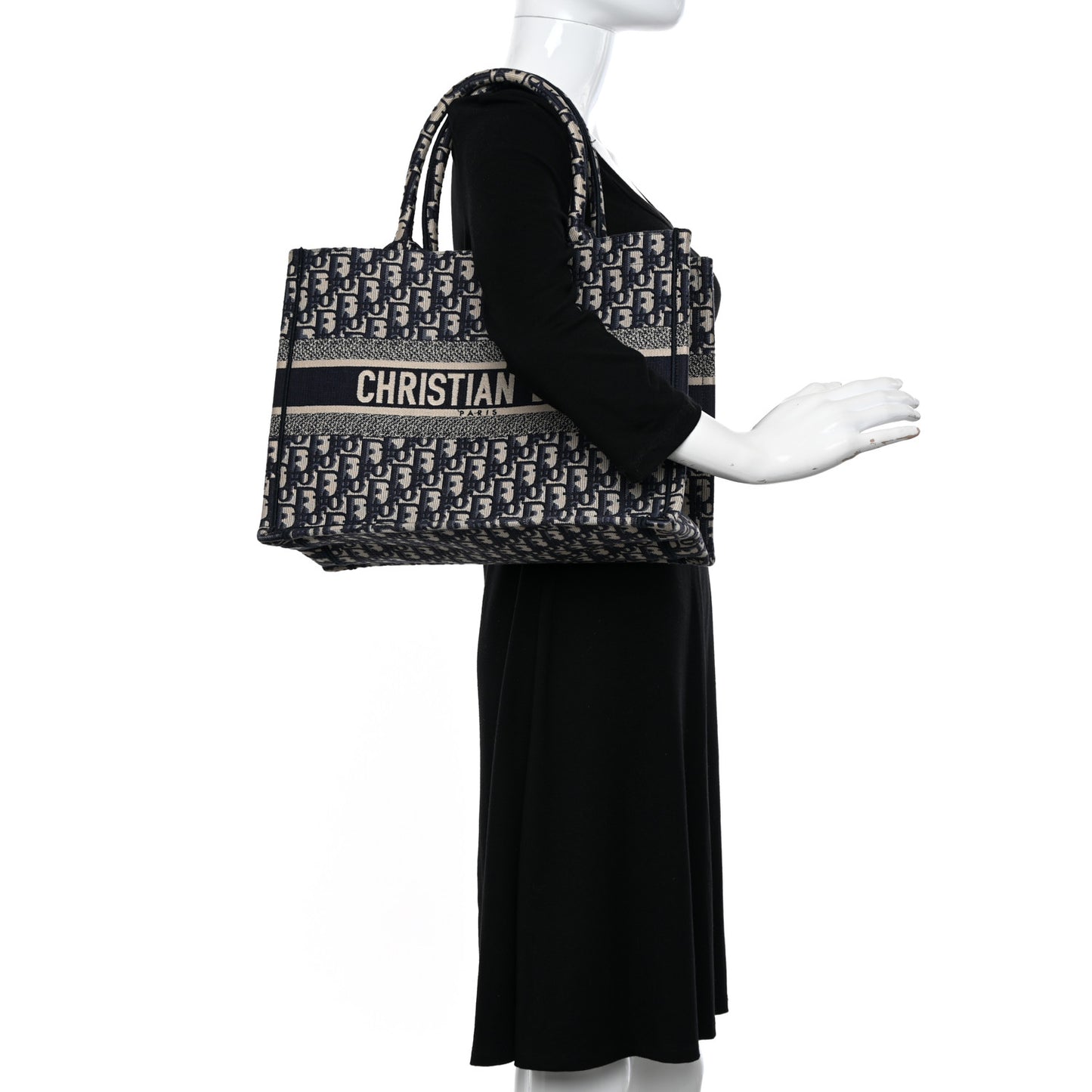 Oblique Medium Book Tote Blue Multicolor