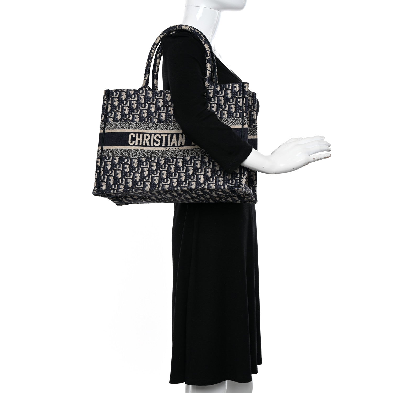 Christian Dior Oblique Medium Book Tote Blue Multicolor 2 of 11