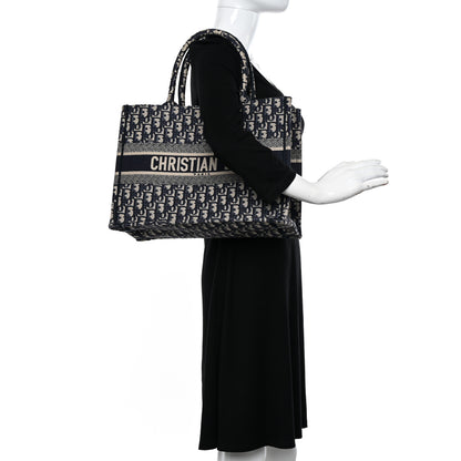 Christian Dior Oblique Medium Book Tote Blue Multicolor 2 of 11