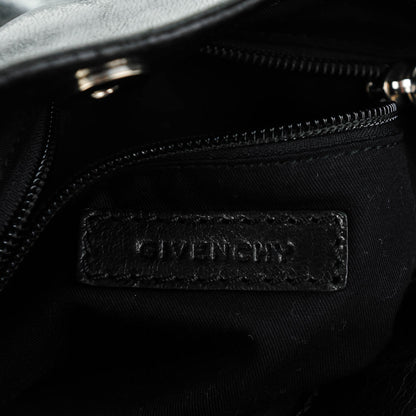 Givenchy Crinkled Patent Lace Up Eclipse Hobo Black 6 of 8
