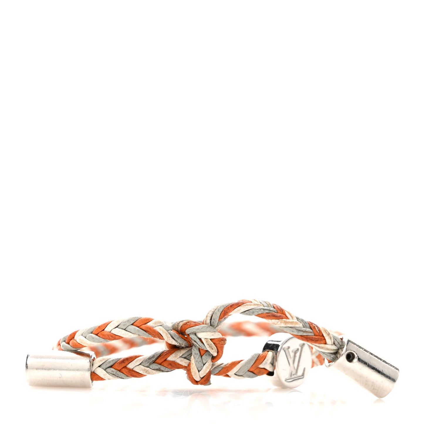 Calfskin Mens Charm Friendship Bracelet 19 Orange
