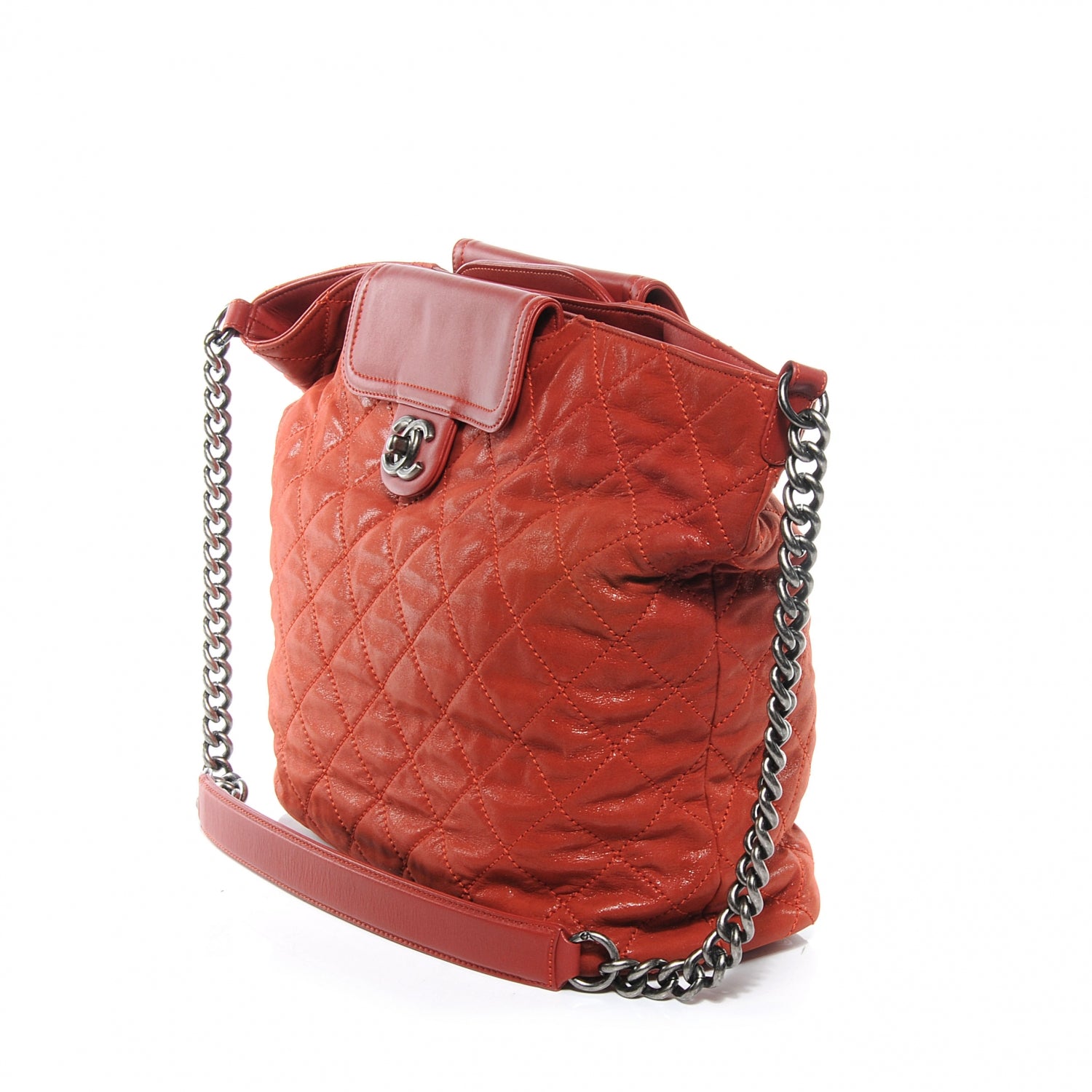 Chanel Iridescent Calfskin Large In The Mix Tote Red 3 of 8