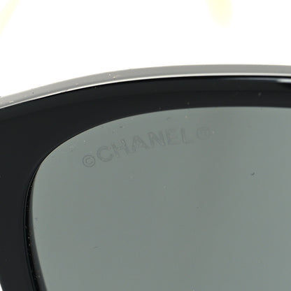 Chanel Acetate Metal Butterfly Sunglasses 5459-A Black Gold 7 of 8