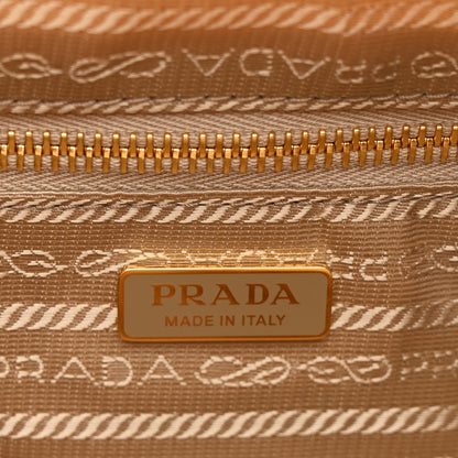 Prada Re-Nylon Vitello Medium Top Handle Bag With Padlock Cammeo 6 of 10