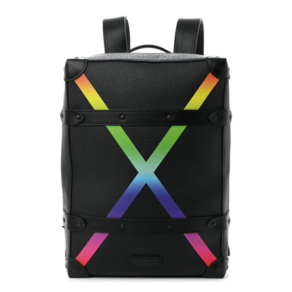 Louis Vuitton Taiga Rainbow Soft Trunk Backpack PM Black 1 of 15