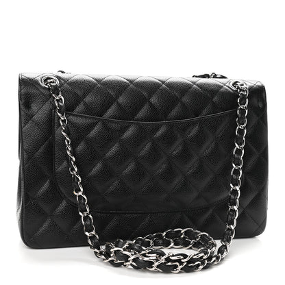 Chanel Caviar Quilted Jumbo Double Flap Black 3 of 9
