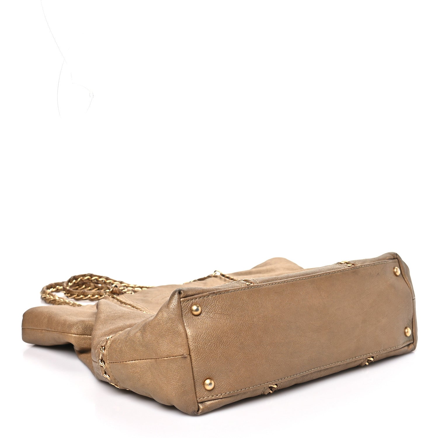 Chanel Metallic Calfskin Luxe Ligne Tote Gold 4 of 12