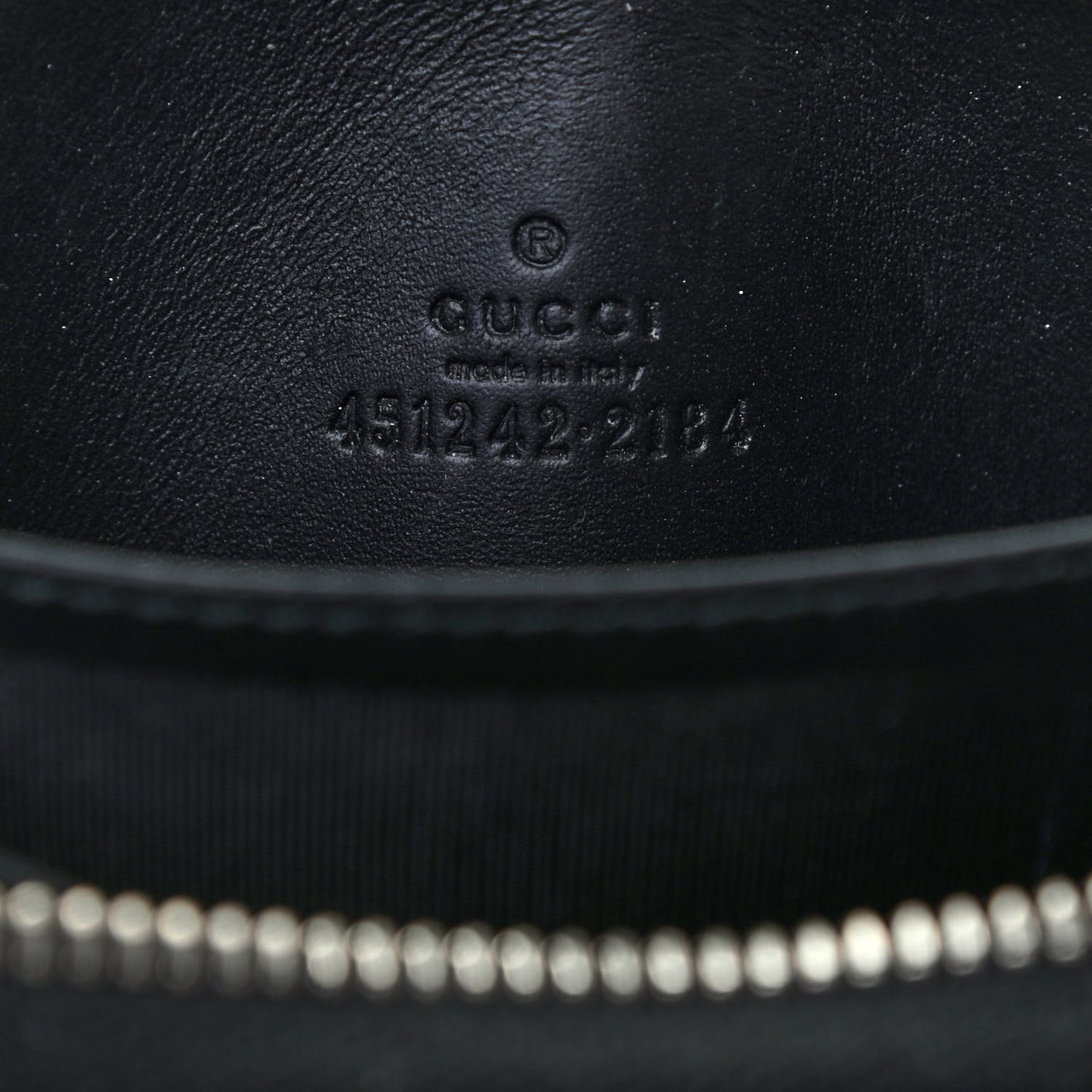 GG Supreme Monogram Zip Around Card Case Black