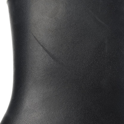 Chanel Rubber Logo Short Rain Boots 40 Black White 7 of 8