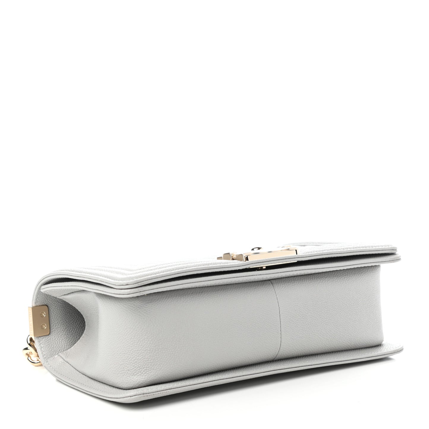 Caviar Quilted Medium Boy Flap Grey