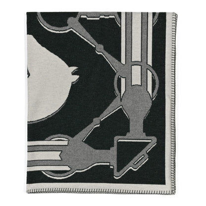 Hermes Wool Cashmere Plaid Tatersale Blanket 3 of 6