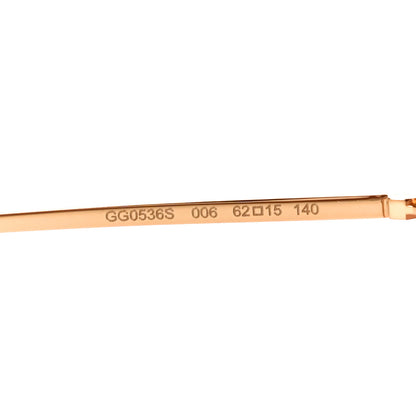 Gucci Square Frame GG0536S Sunglasses Gold 6 of 7
