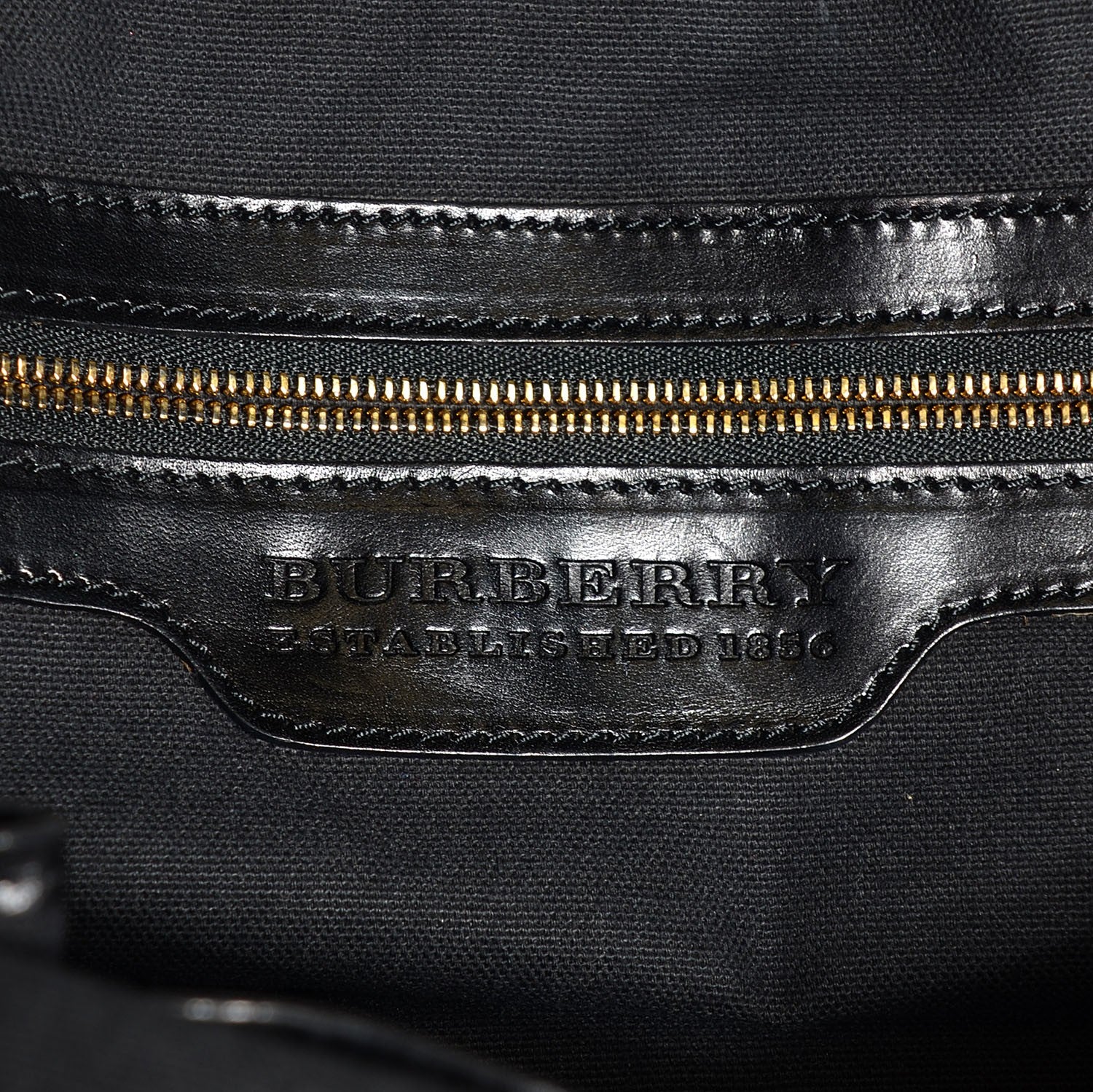 Burberry House Check Bridle Calfskin Tote Black 6 of 9