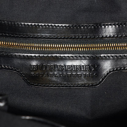Burberry House Check Bridle Calfskin Tote Black 6 of 9