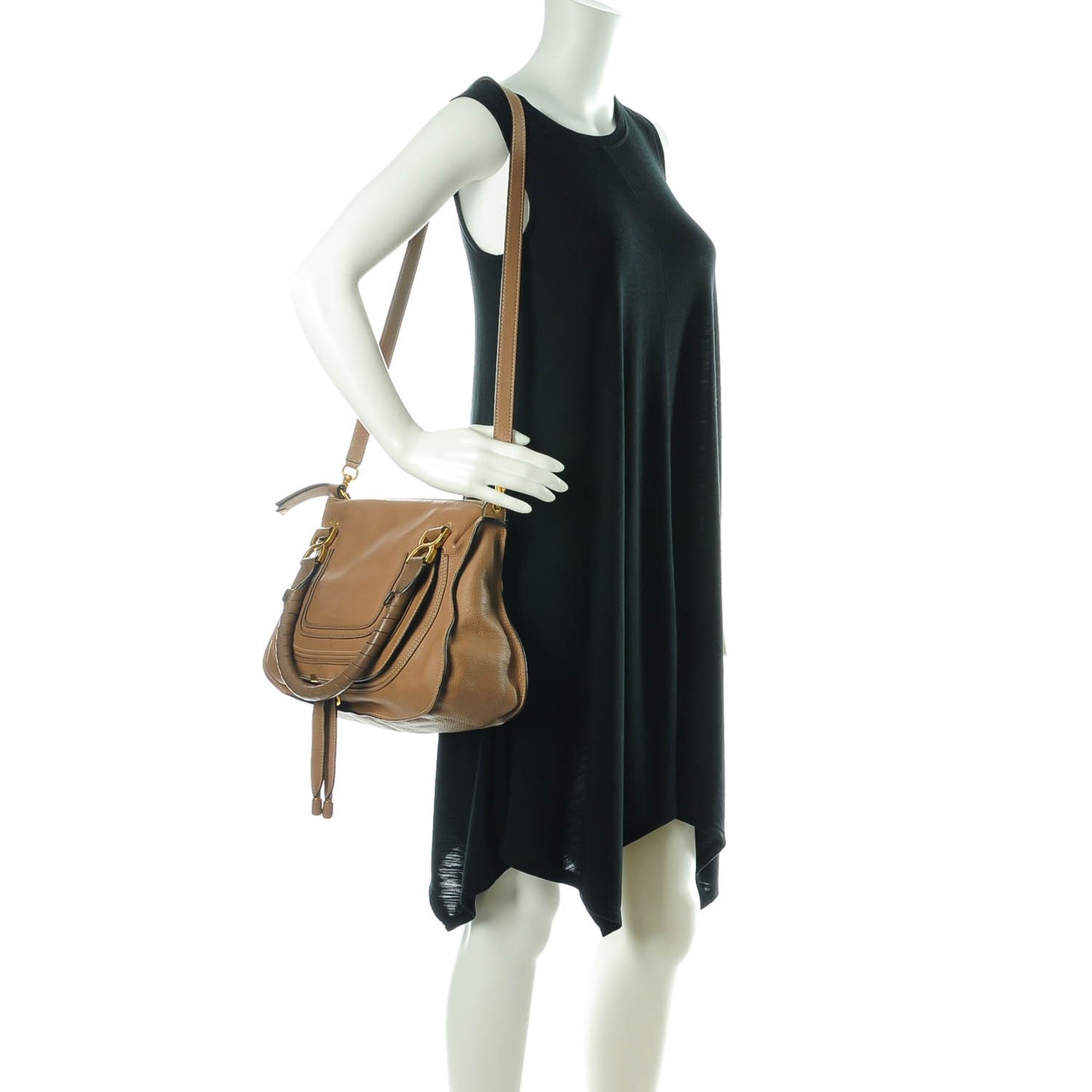 Calfskin Medium Marcie Satchel Nut