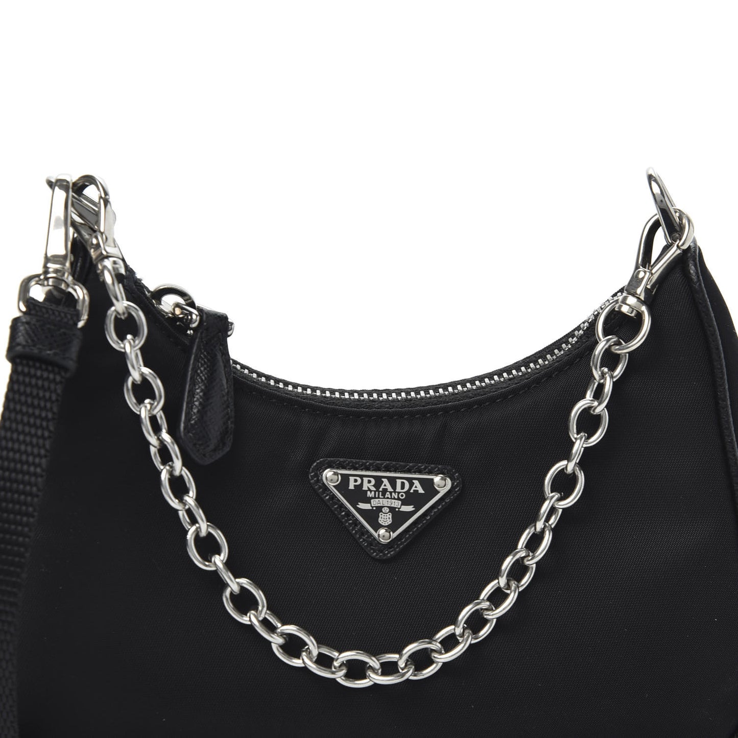 Tessuto Nylon Mini Re-Edition 2000 Shoulder Bag Black