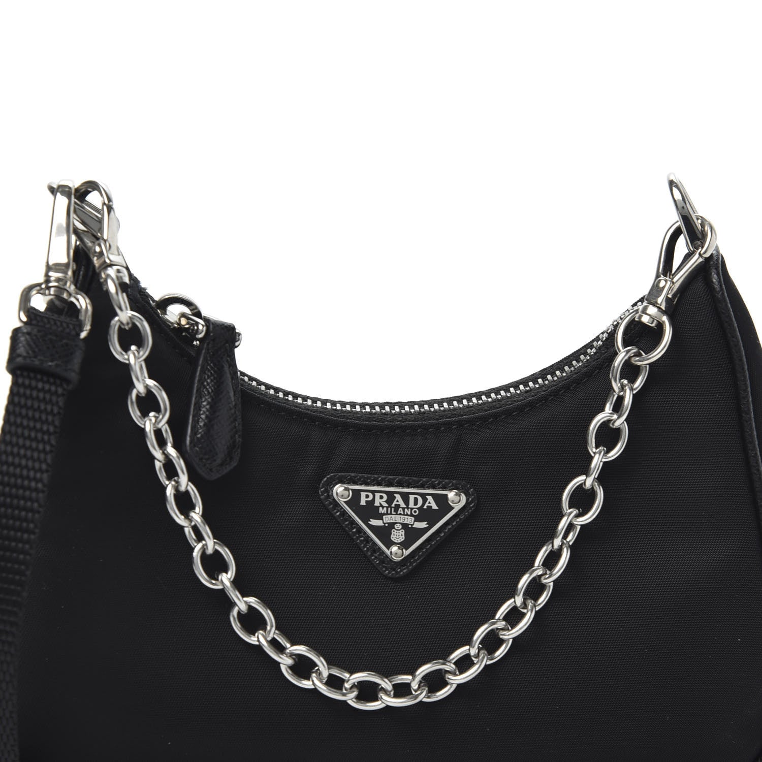 Prada Tessuto Nylon Mini Re-Edition 2000 Shoulder Bag Black 8 of 8