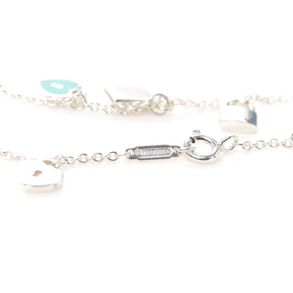 Tiffany Sterling Silver Enamel Love Notes Charm Bracelet Blue 4 of 6