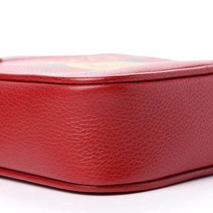 Gucci Grained Calfskin Logo Messenger Bag Hibiscus Red 6 of 10