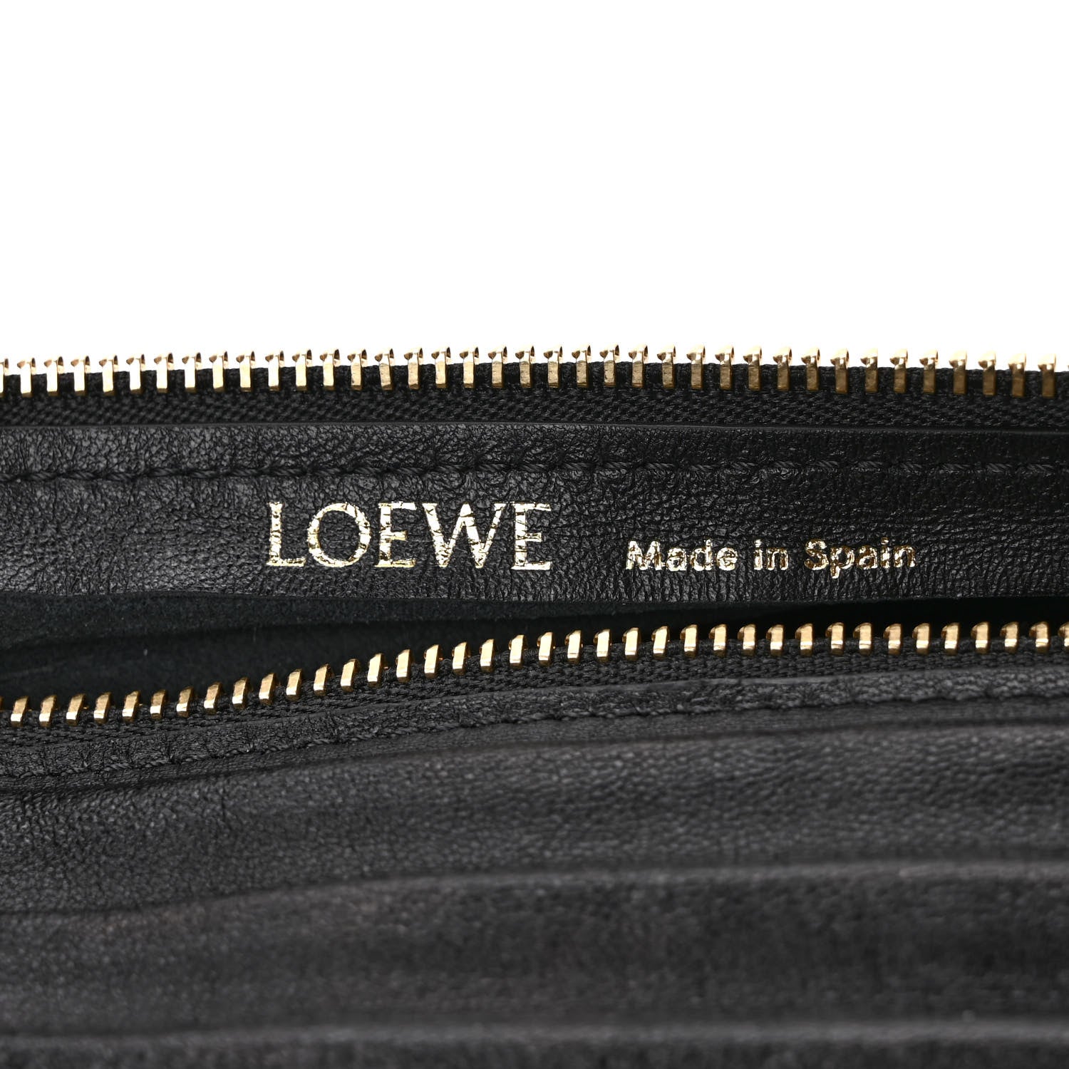 Loewe Lambskin Pleated Bracelet Pouch Shoulder Bag Black 6 of 8