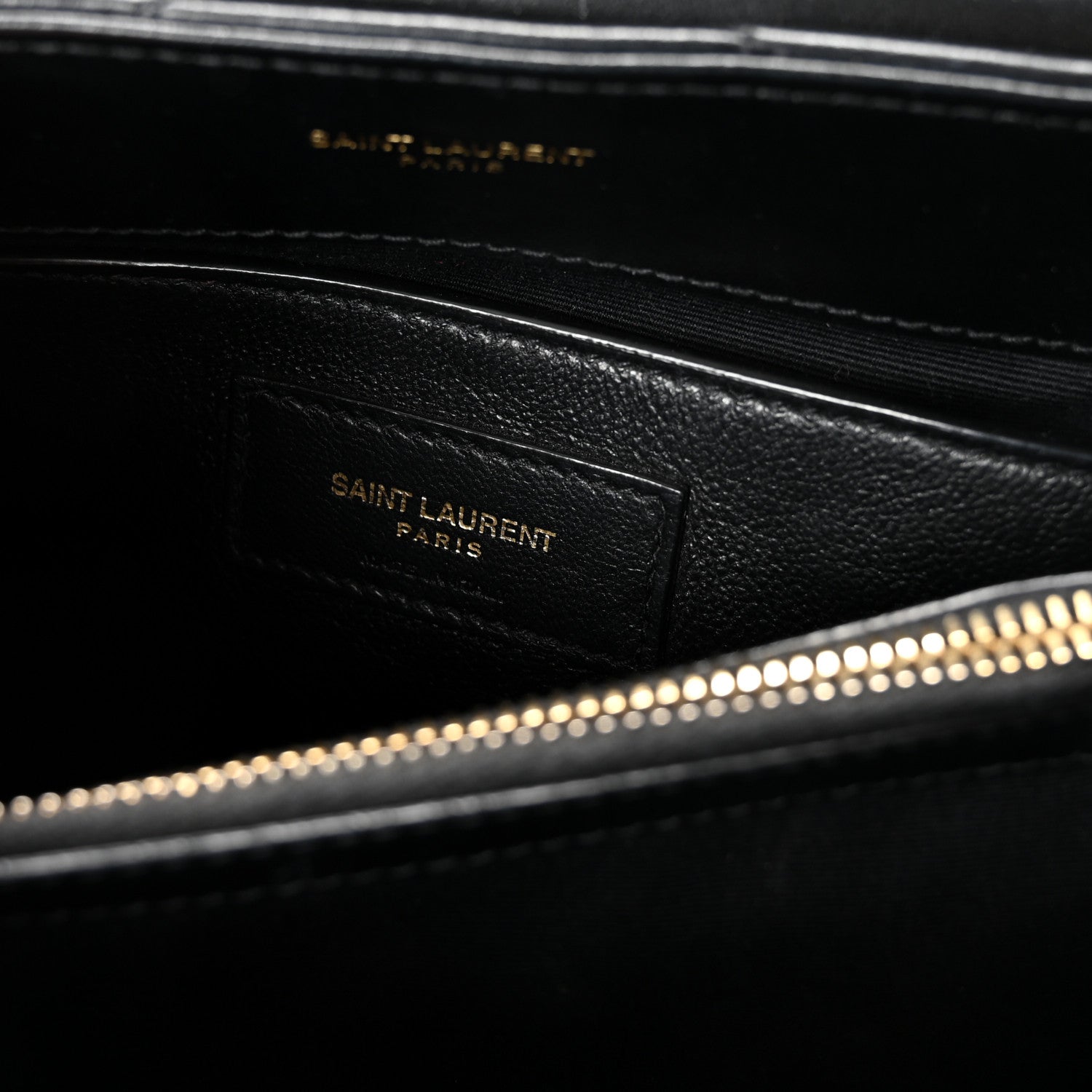 Saint Laurent Calfskin Y Quilted Monogram Small Loulou Chain Satchel Black 6 of 10
