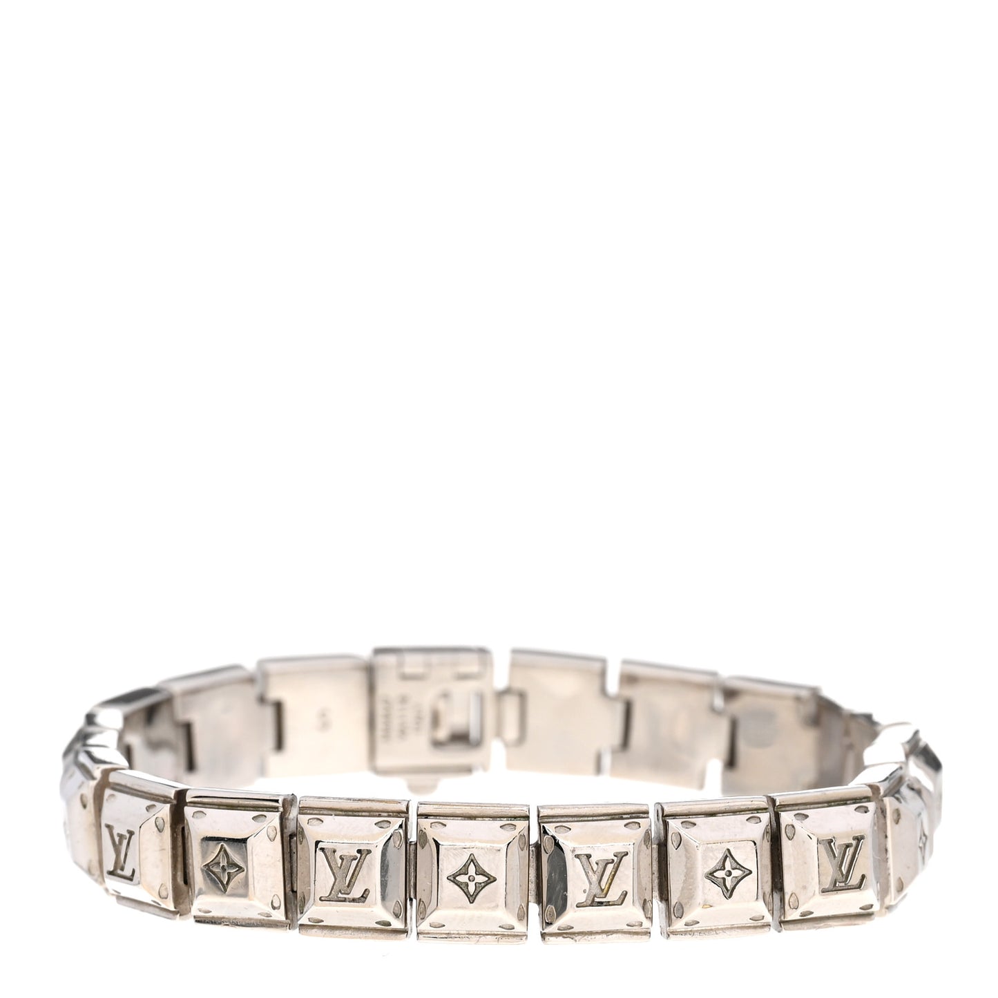 Palladium Monogram Nanogram Tennis Bracelet S Silver