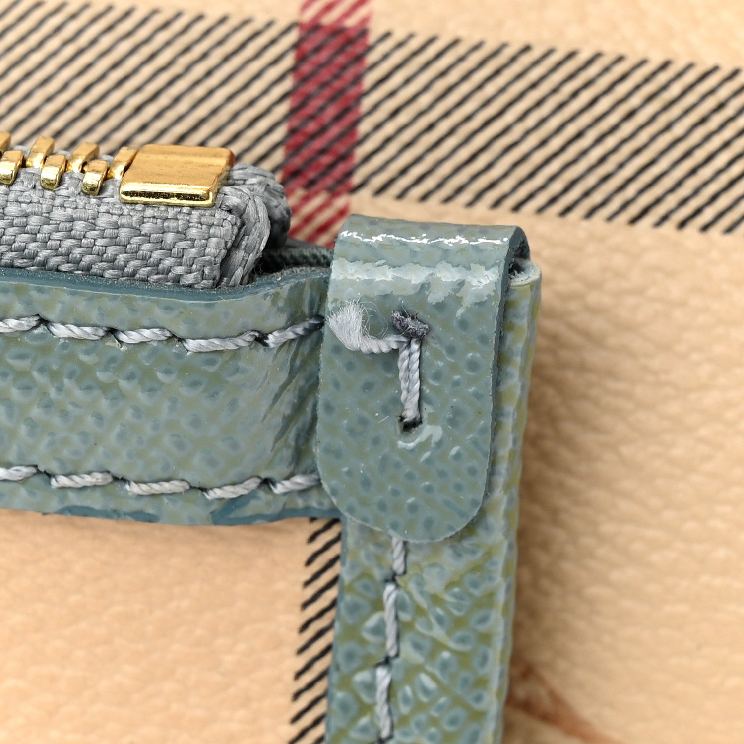 Burberry Haymarket Check Small Canterbury Tote Eucalyptus Grey 12 of 12