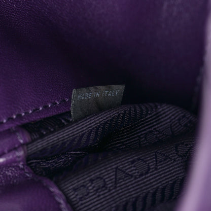 Prada Nappa Re-Nylon Triangle Quilted Patchwork System Flap Shoulder Bag Viola 7 of 9