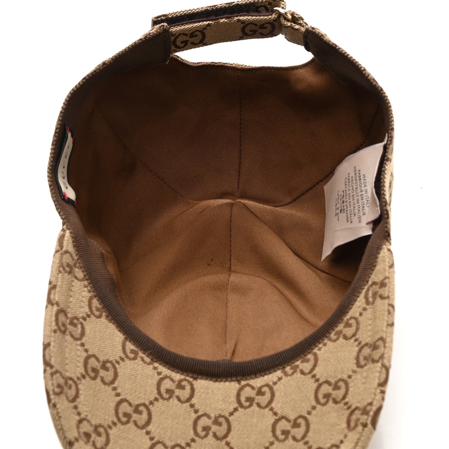 Gucci Monogram Textured Dollar Calfskin Zeno Baseball Hat S Beige 7 of 10
