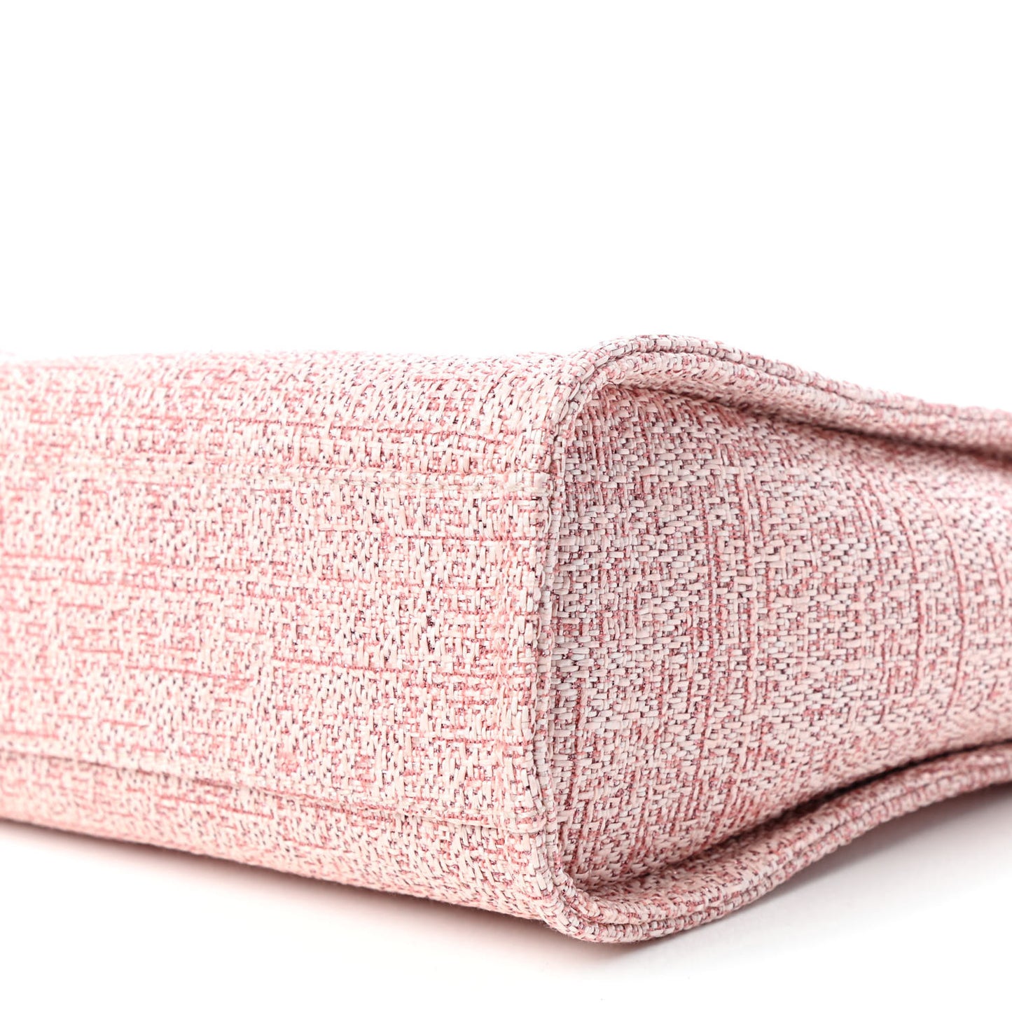 Lurex Boucle Mini Deauville Tote Pink